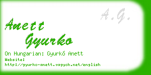 anett gyurko business card